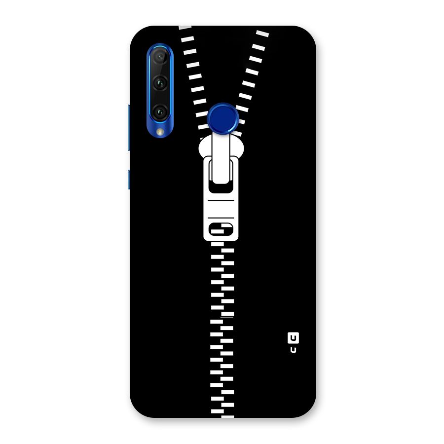 Black Zipper Back Case for Honor 20i
