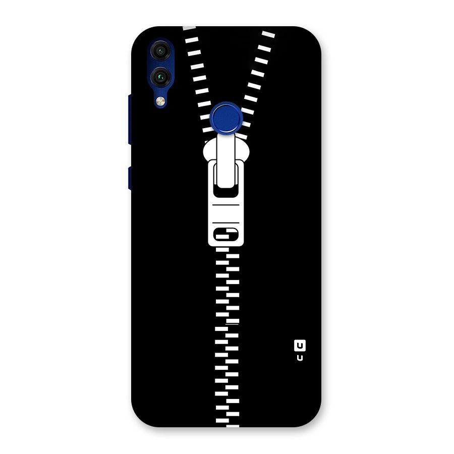 Black Zipper Back Case for Honor 8C
