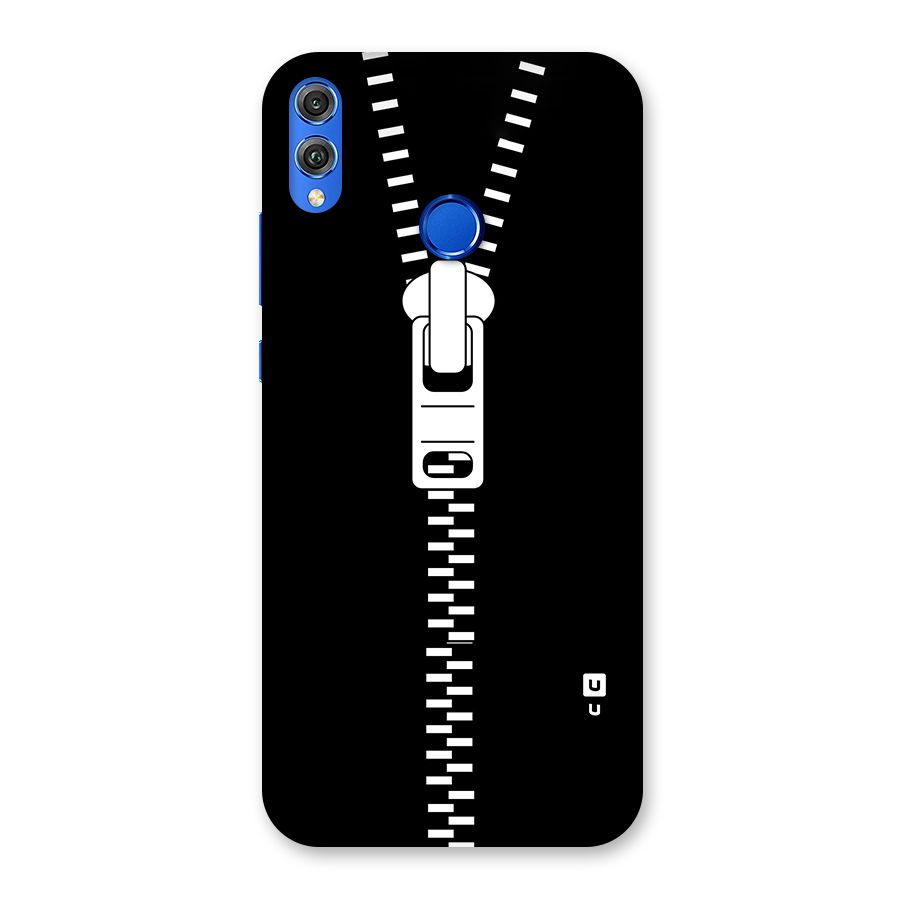 Black Zipper Back Case for Honor 8X