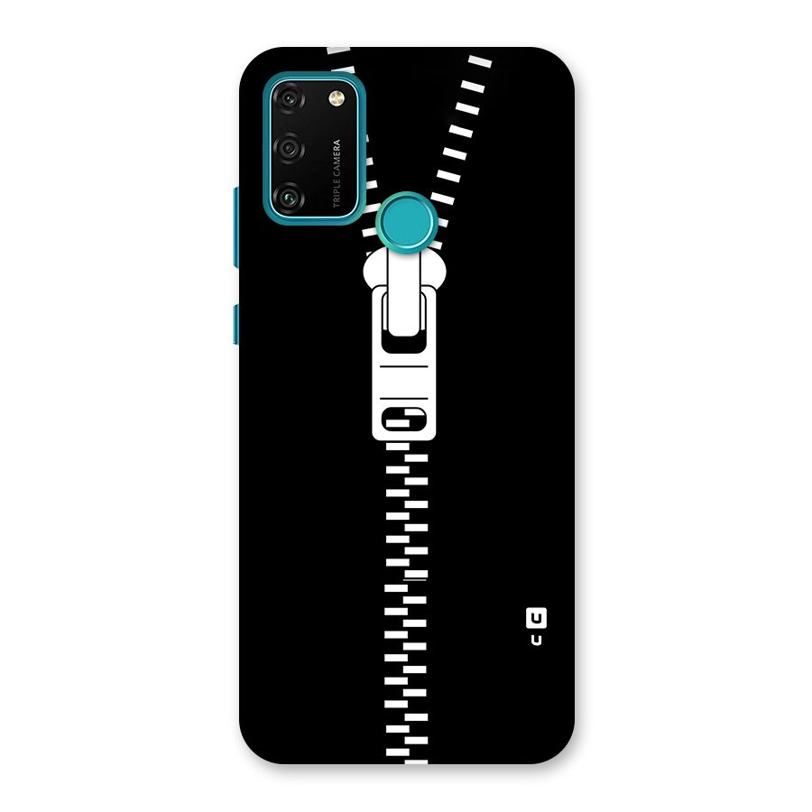 Black Zipper Back Case for Honor 9A