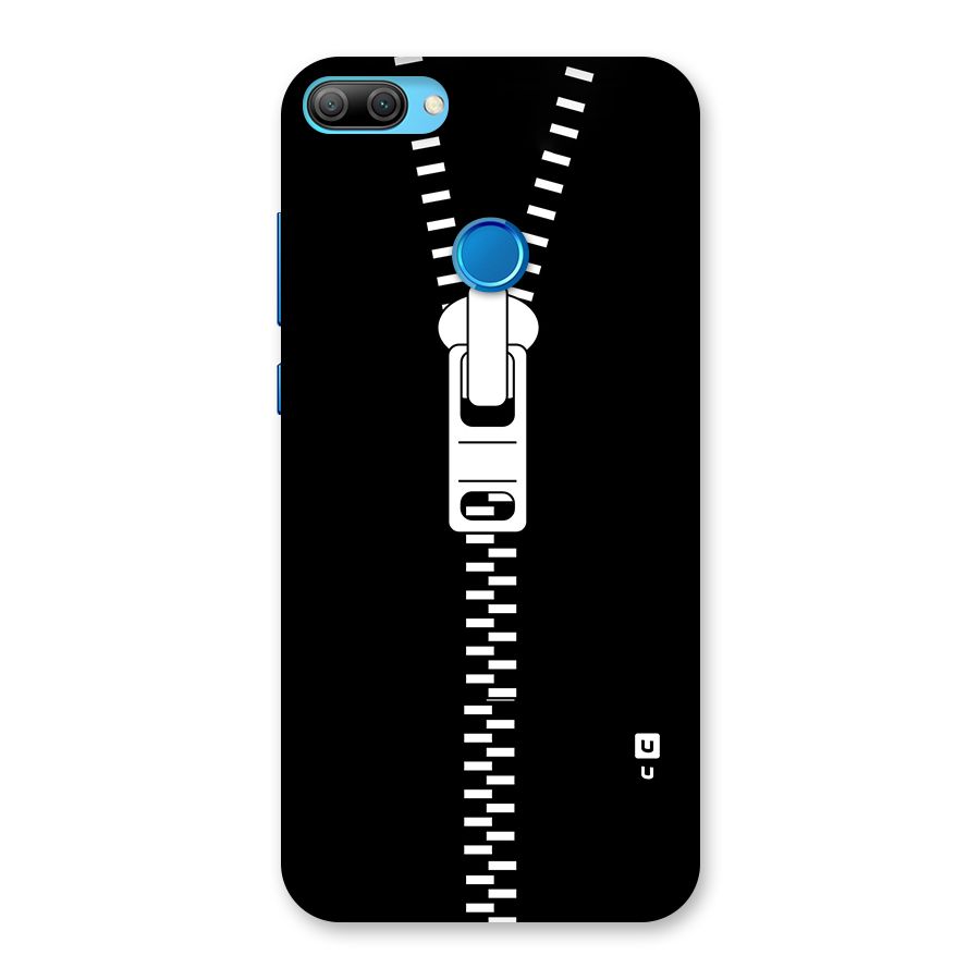 Black Zipper Back Case for Honor 9N
