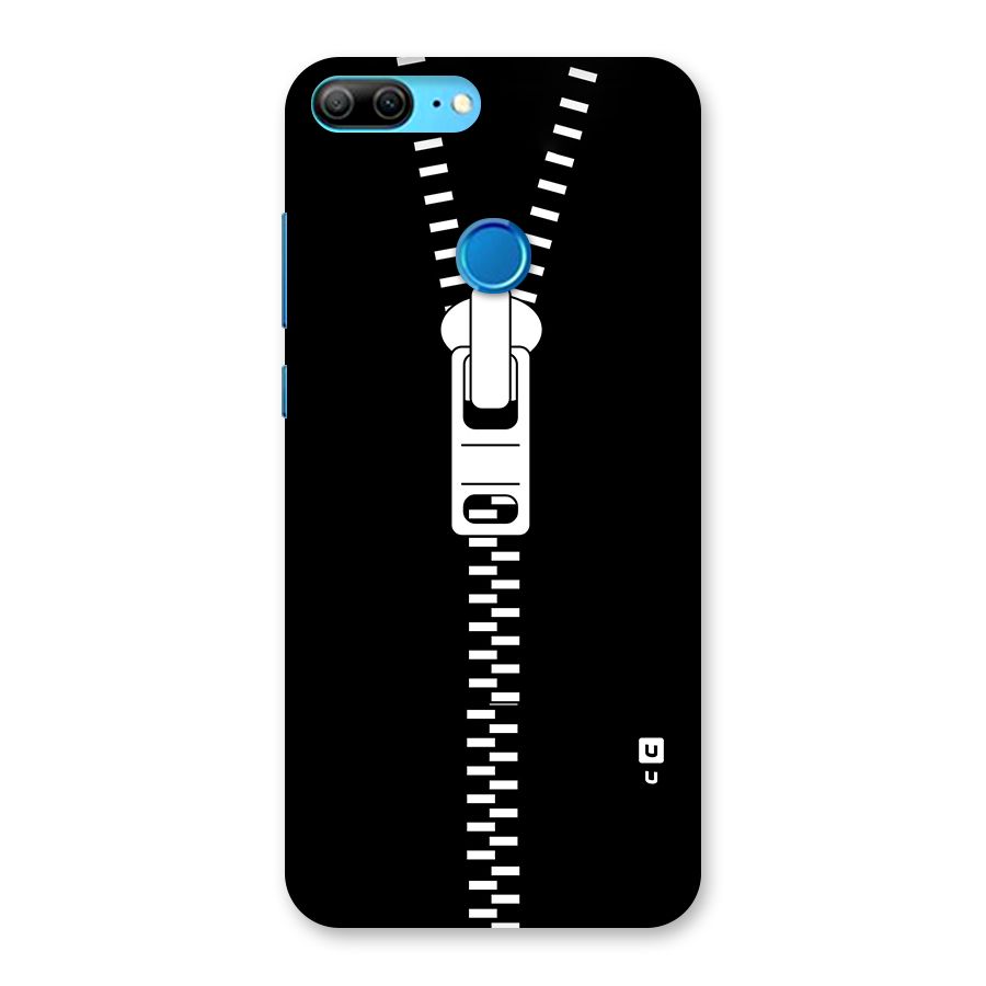 Black Zipper Back Case for Honor 9 Lite