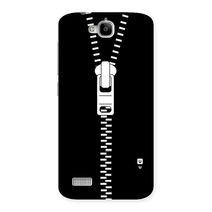 Black Zipper Back Case for Honor Holly