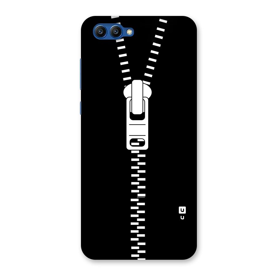 Black Zipper Back Case for Honor View 10