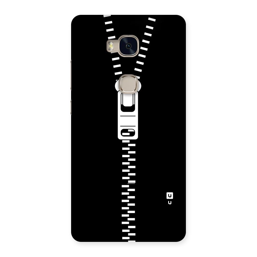 Black Zipper Back Case for Huawei Honor 5X