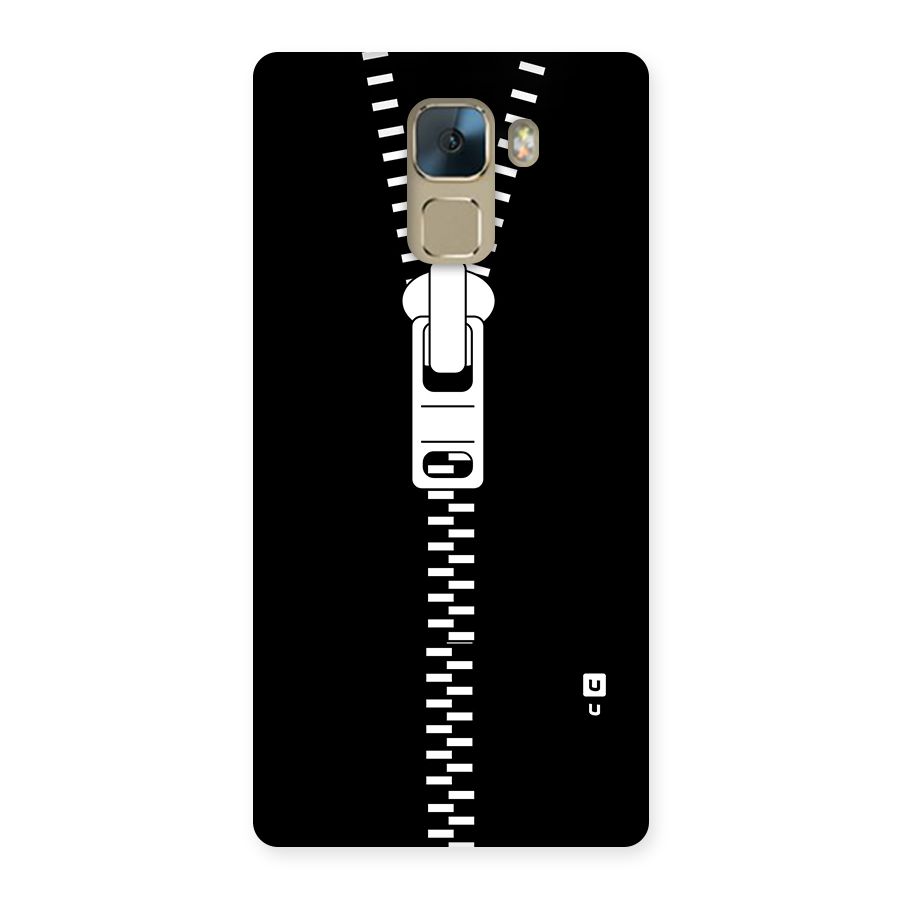 Black Zipper Back Case for Huawei Honor 7