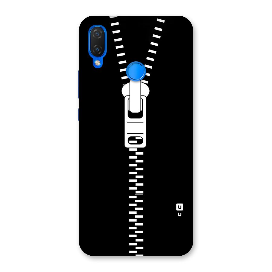 Black Zipper Back Case for Huawei P Smart+