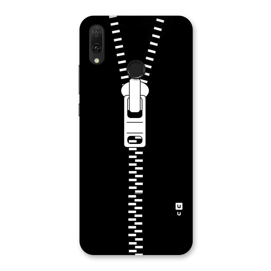 Black Zipper Back Case for Huawei Y9 (2019)