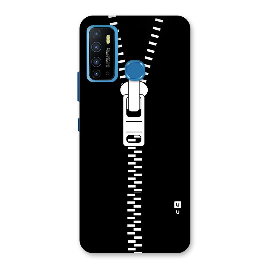 Black Zipper Back Case for Infinix Hot 9