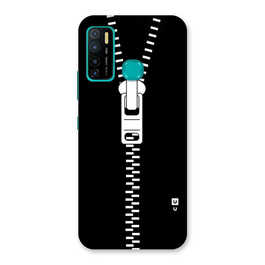 Black Zipper Back Case for Infinix Hot 9 Pro