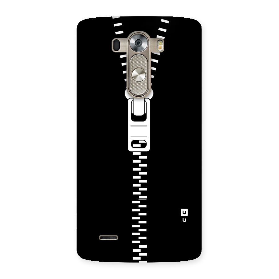 Black Zipper Back Case for LG G3