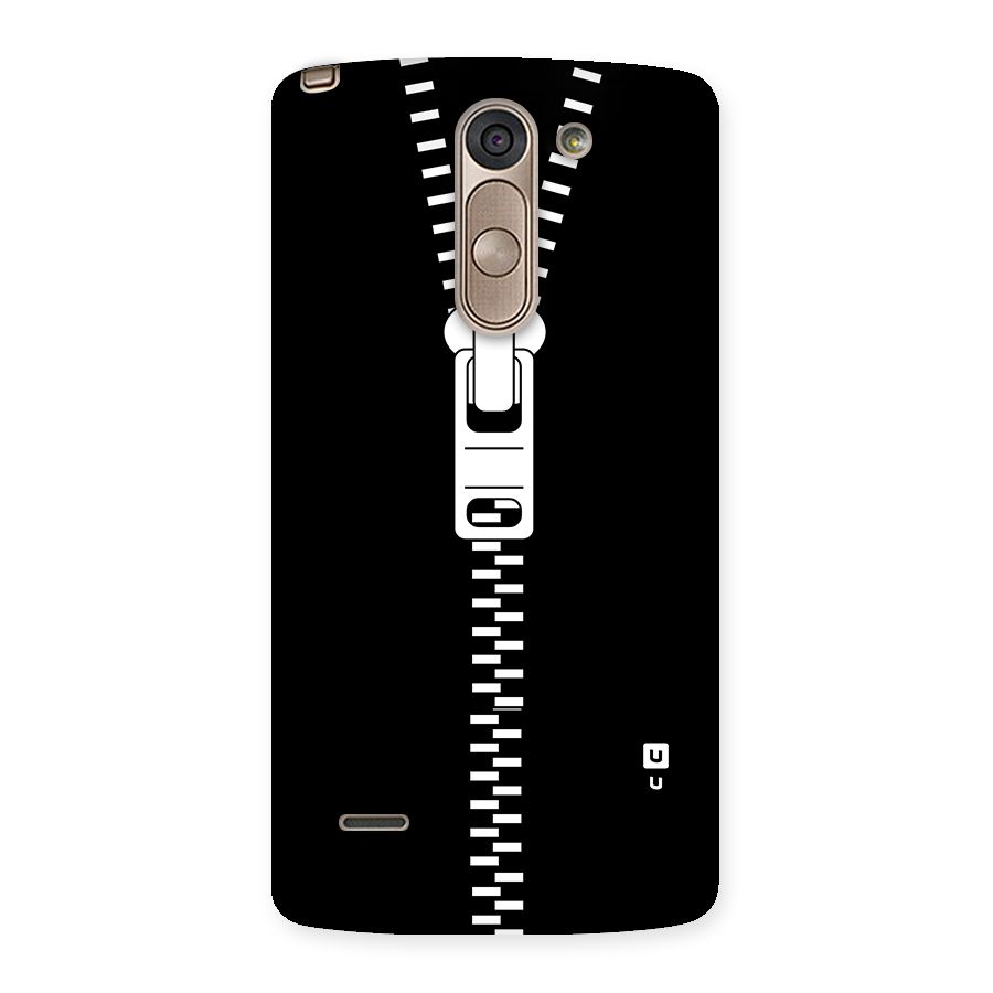Black Zipper Back Case for LG G3 Stylus