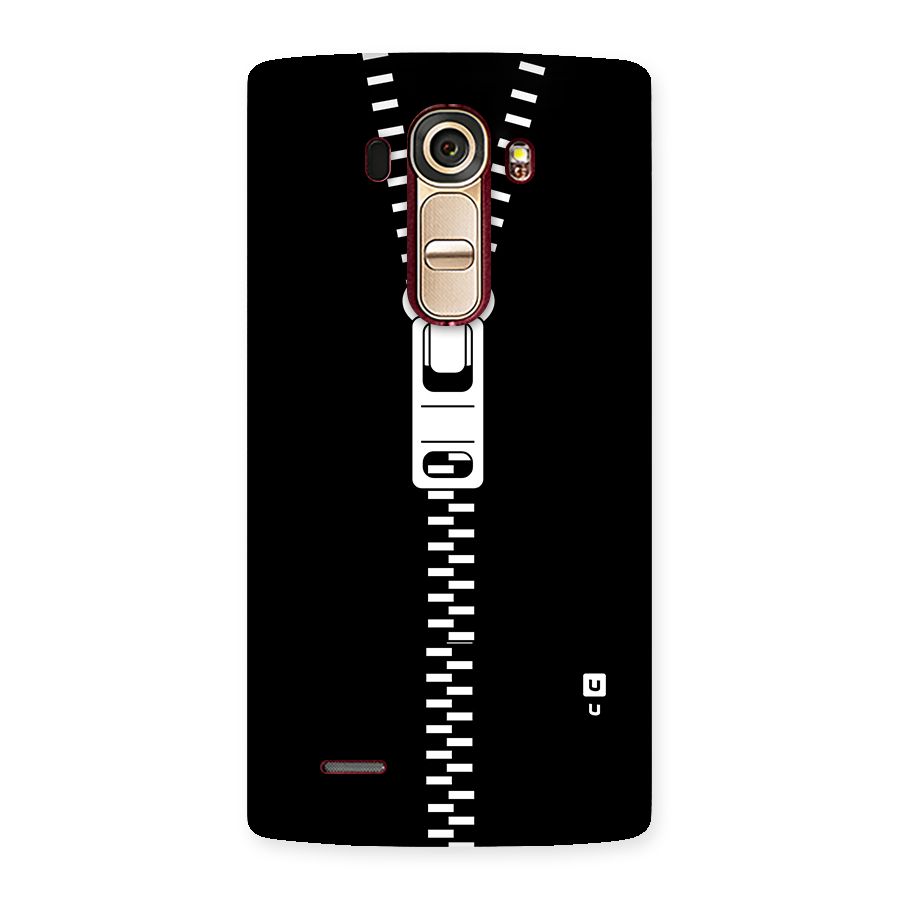 Black Zipper Back Case for LG G4