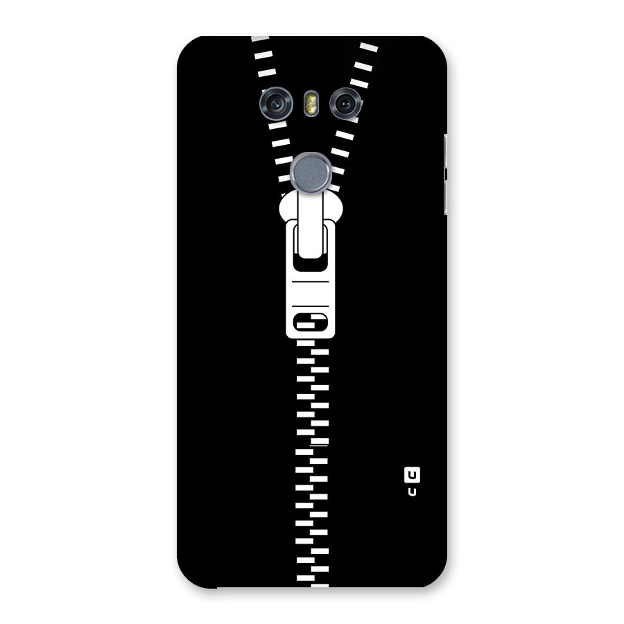 Black Zipper Back Case for LG G6