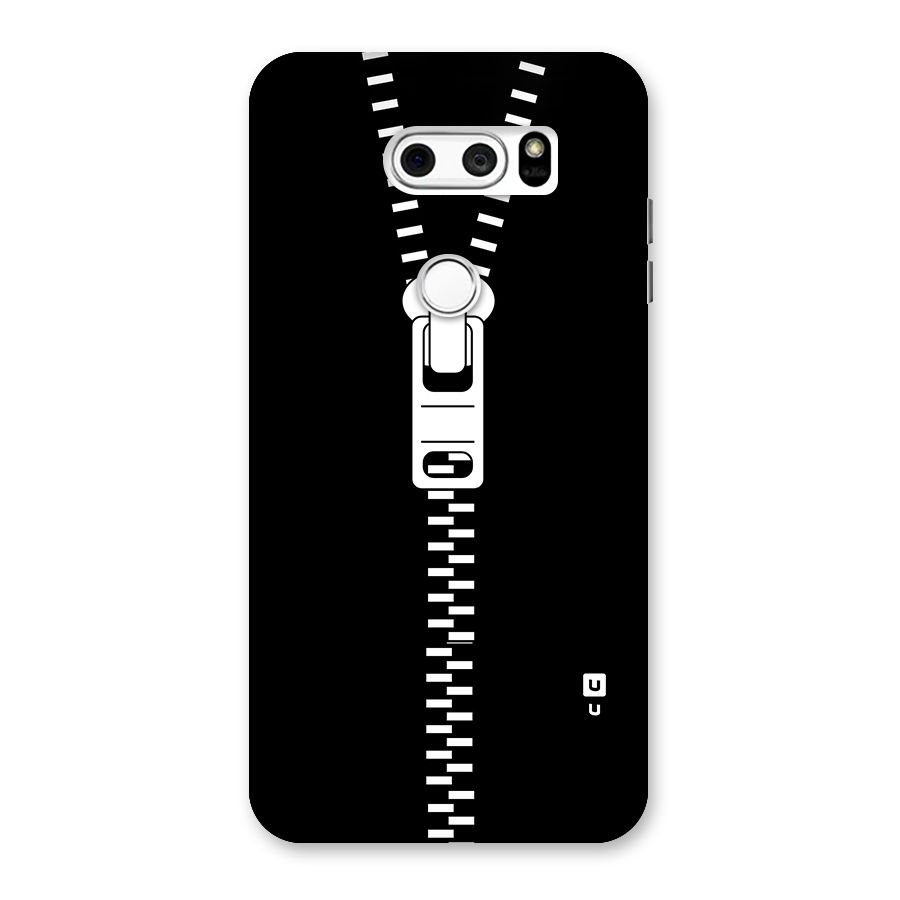 Black Zipper Back Case for LG V30