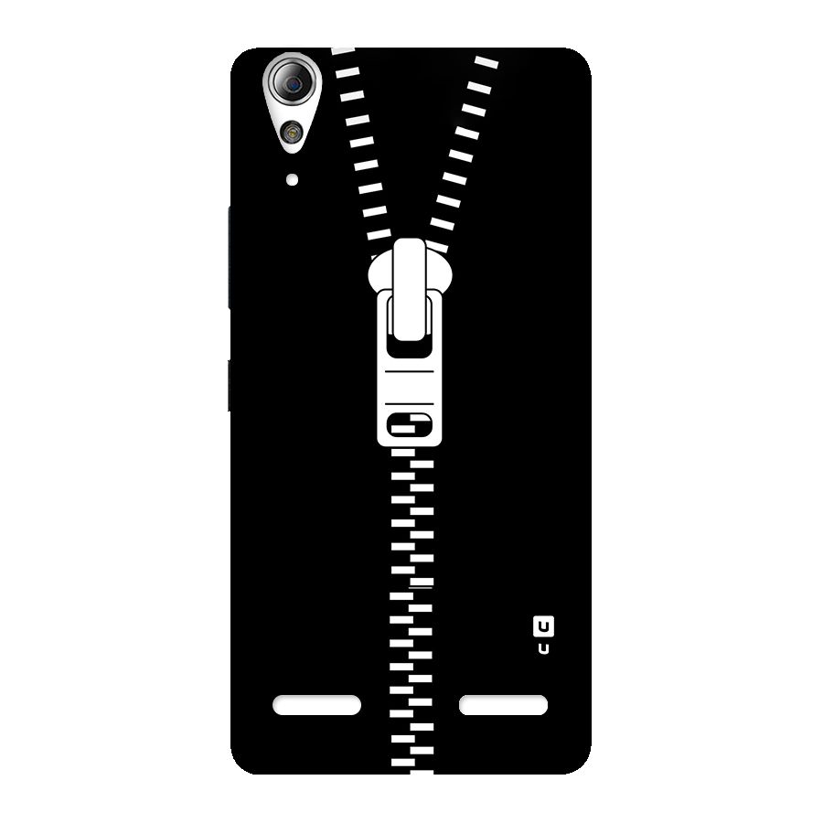 Black Zipper Back Case for Lenovo A6000 Plus