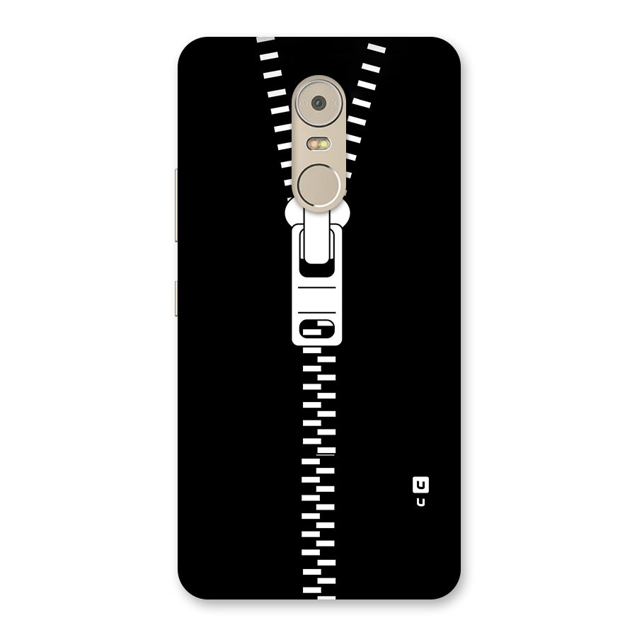 Black Zipper Back Case for Lenovo K6 Note