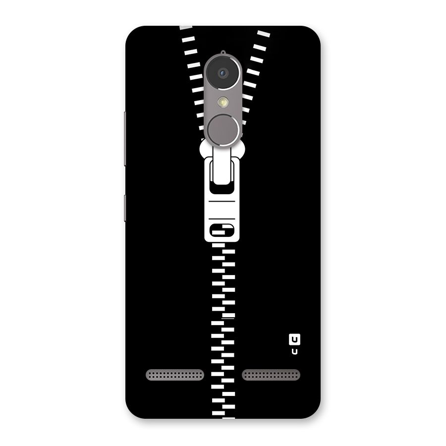 Black Zipper Back Case for Lenovo K6 Power
