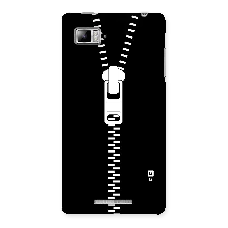 Black Zipper Back Case for Lenovo Vibe Z K910