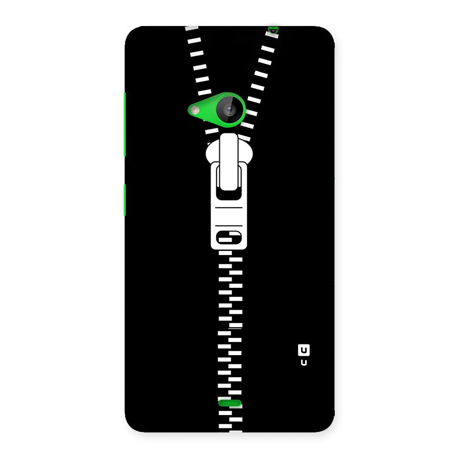 Black Zipper Back Case for Lumia 535