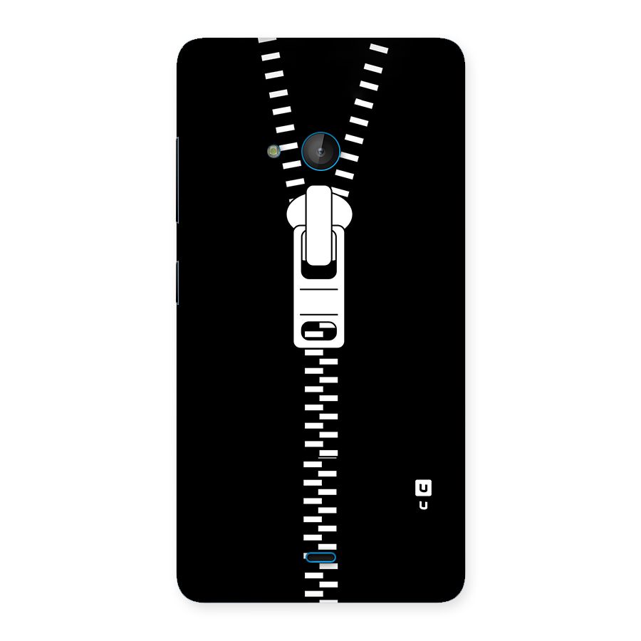 Black Zipper Back Case for Lumia 540