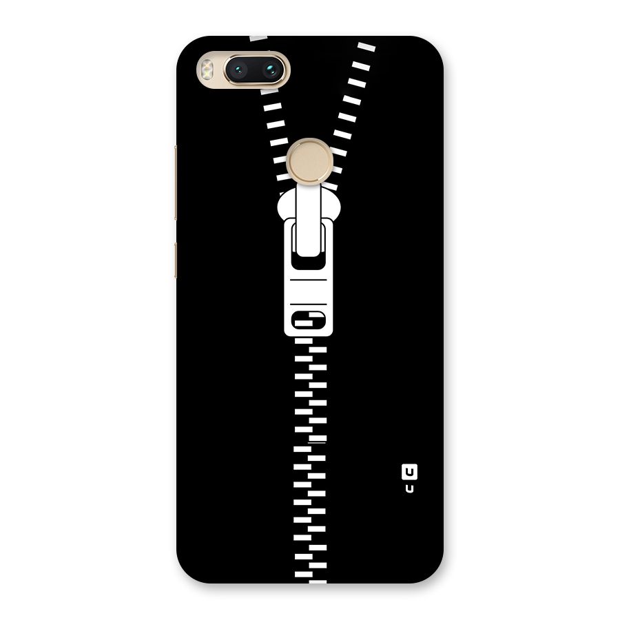 Black Zipper Back Case for Mi A1