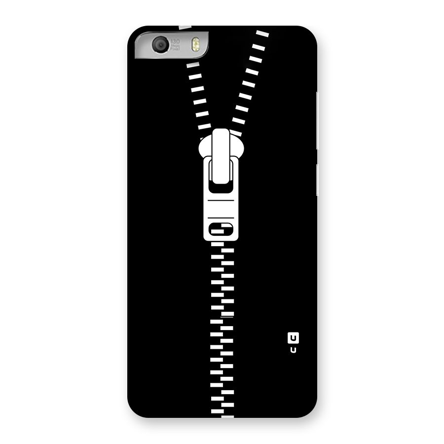 Black Zipper Back Case for Micromax Canvas Knight 2