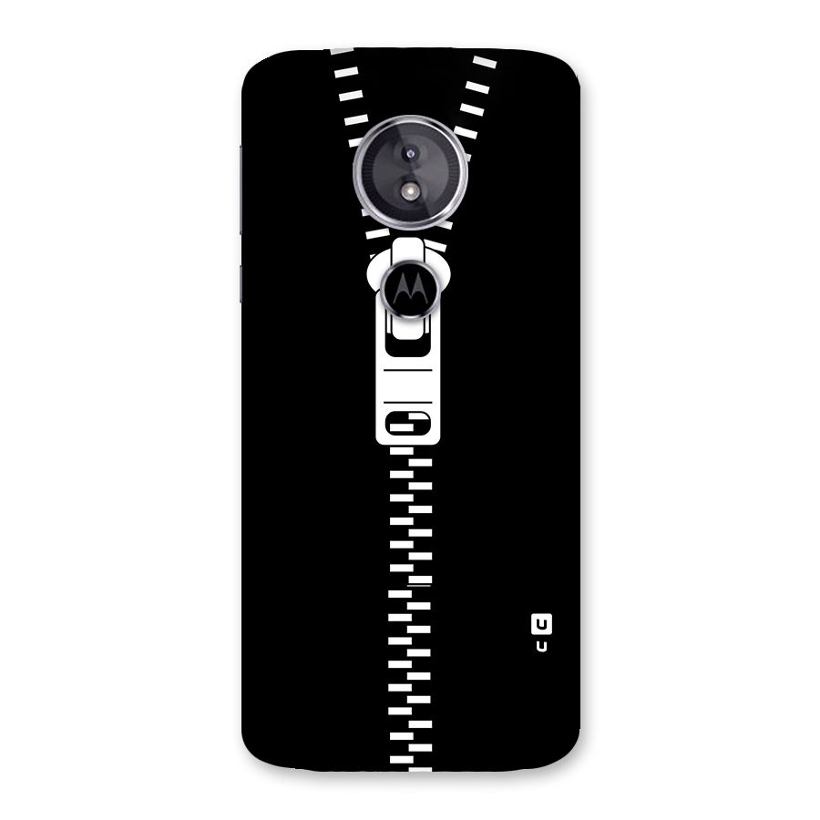 Black Zipper Back Case for Moto E5