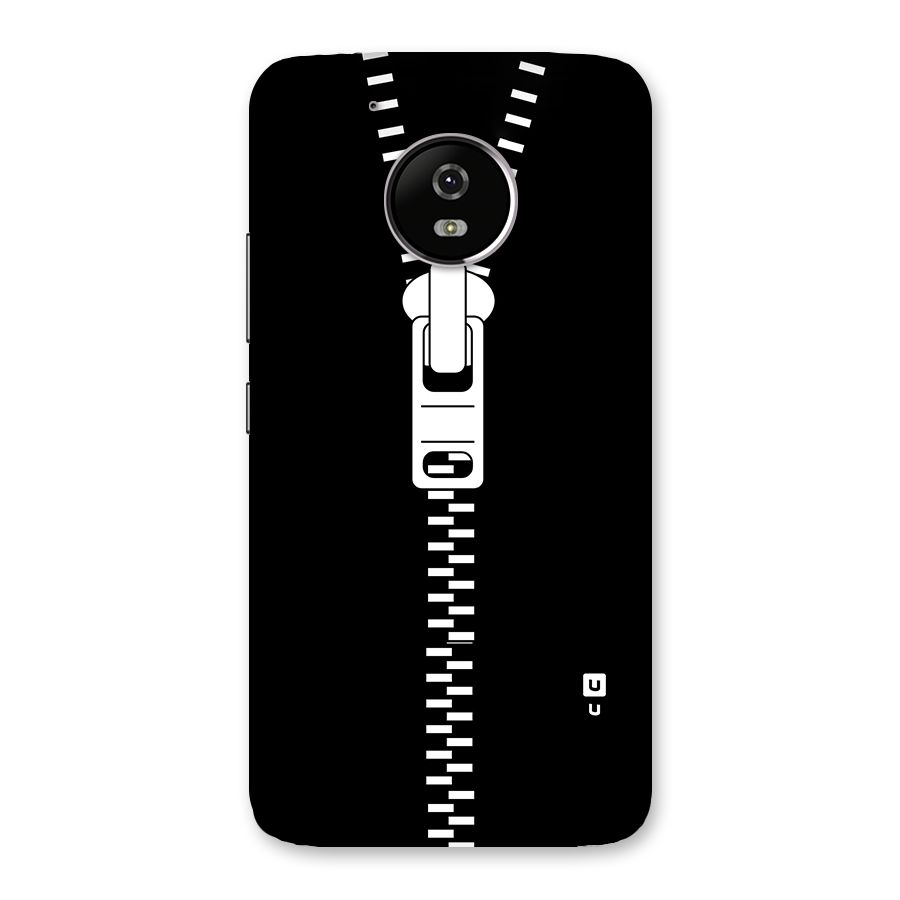 Black Zipper Back Case for Moto G5