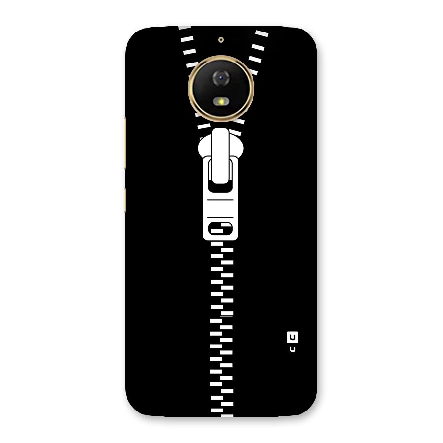 Black Zipper Back Case for Moto G5s