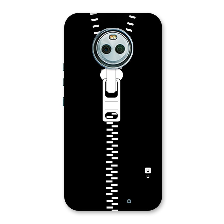 Black Zipper Back Case for Moto X4