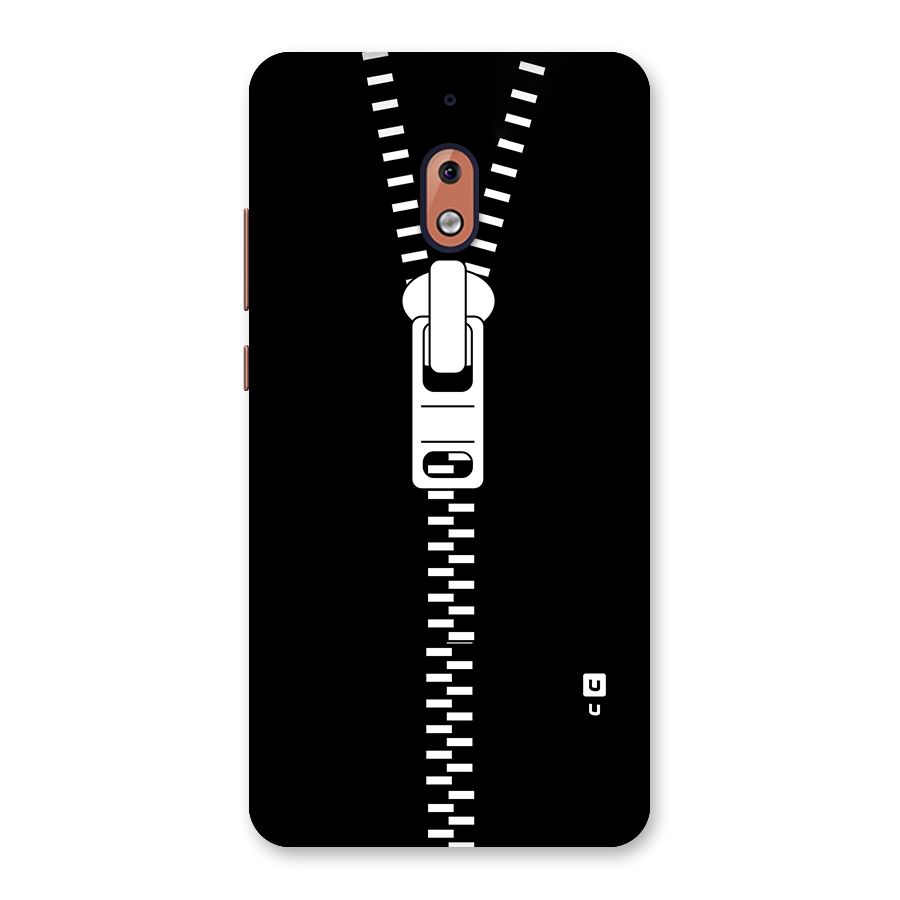 Black Zipper Back Case for Nokia 2.1