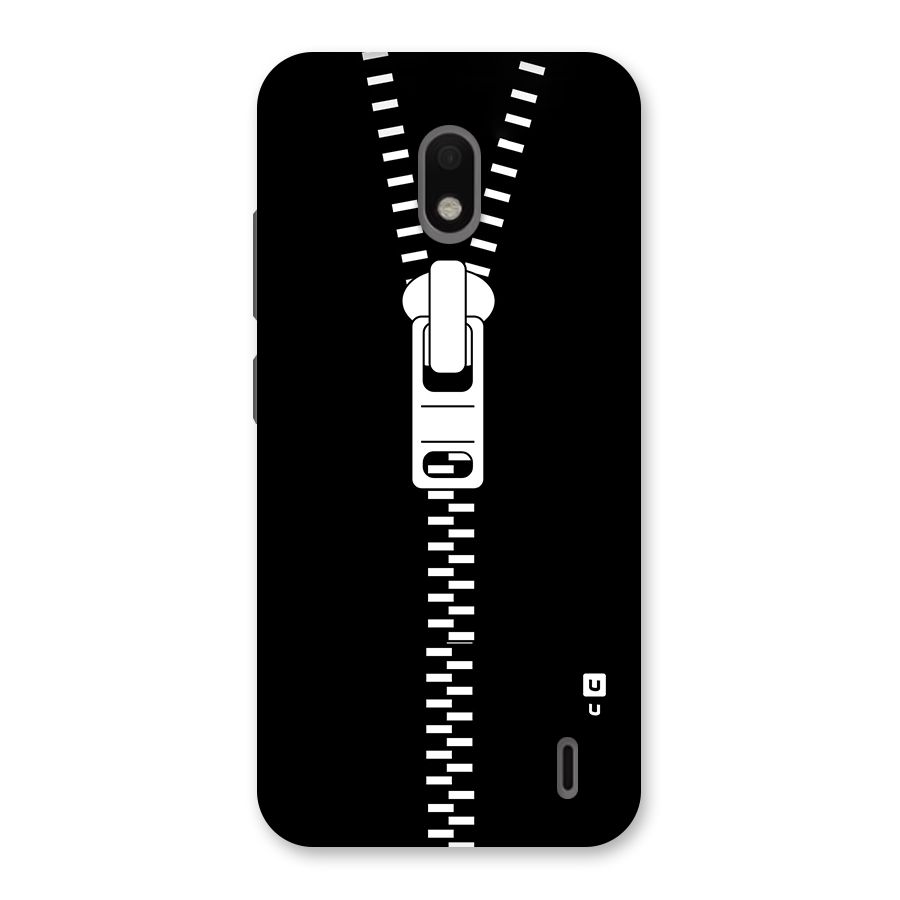 Black Zipper Back Case for Nokia 2.2