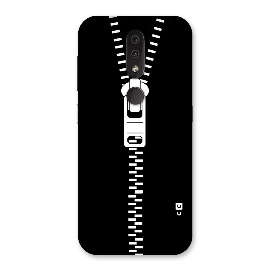 Black Zipper Back Case for Nokia 4.2