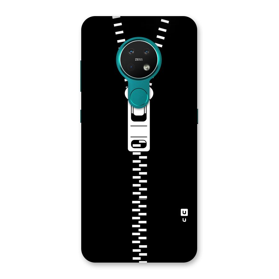Black Zipper Back Case for Nokia 7.2