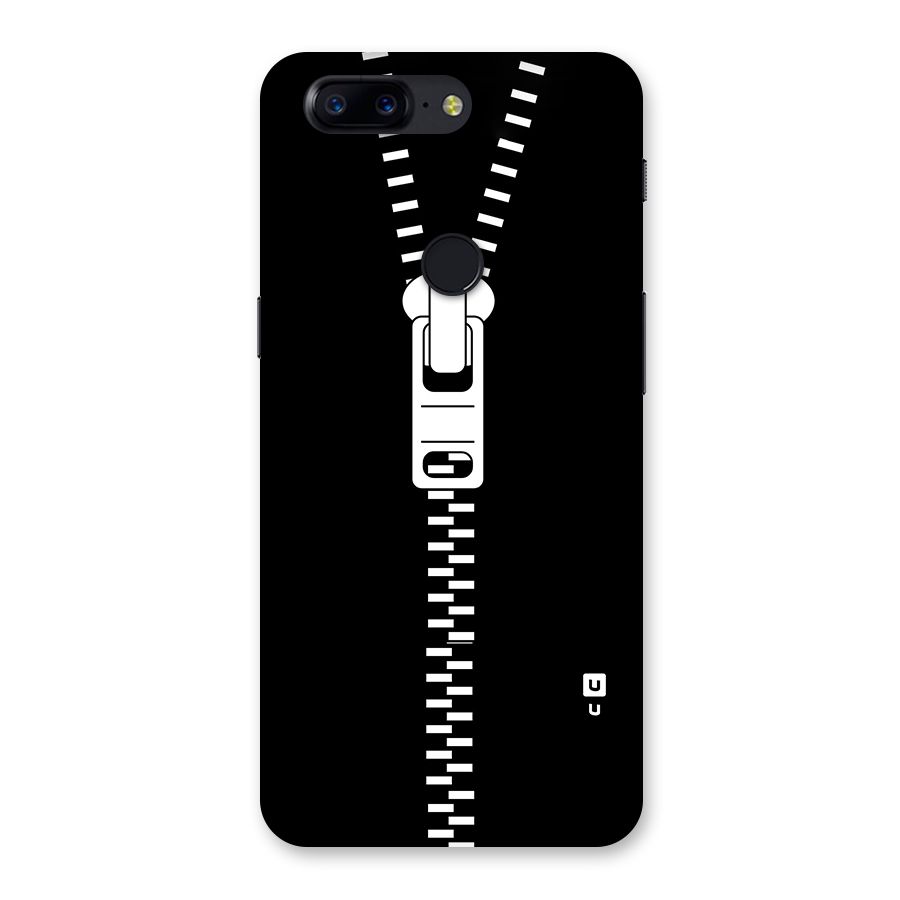 Black Zipper Back Case for OnePlus 5T