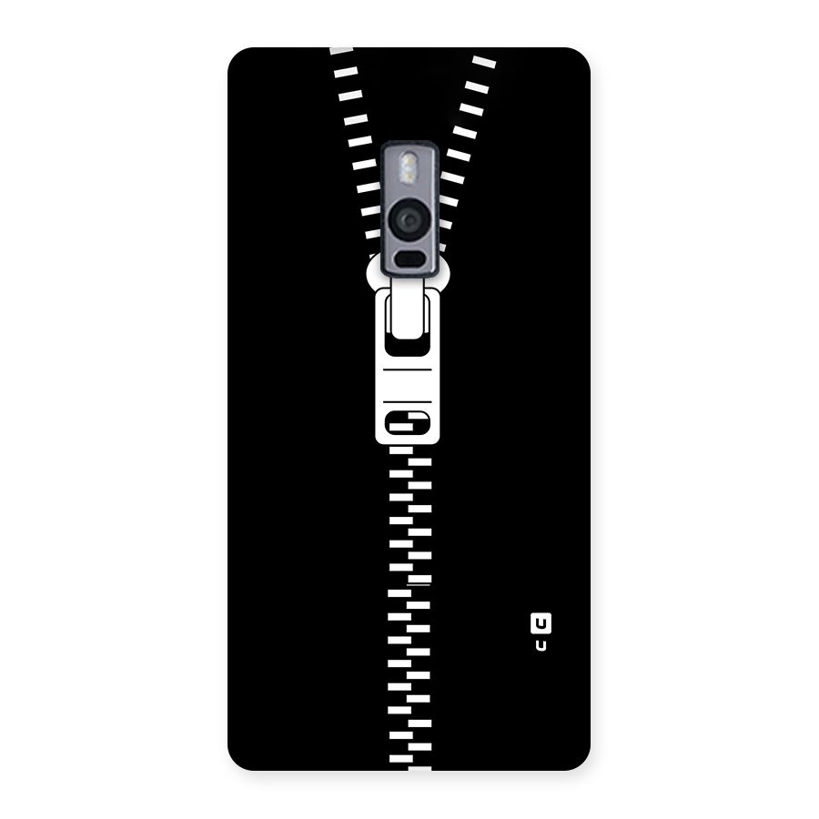 Black Zipper Back Case for OnePlus Two
