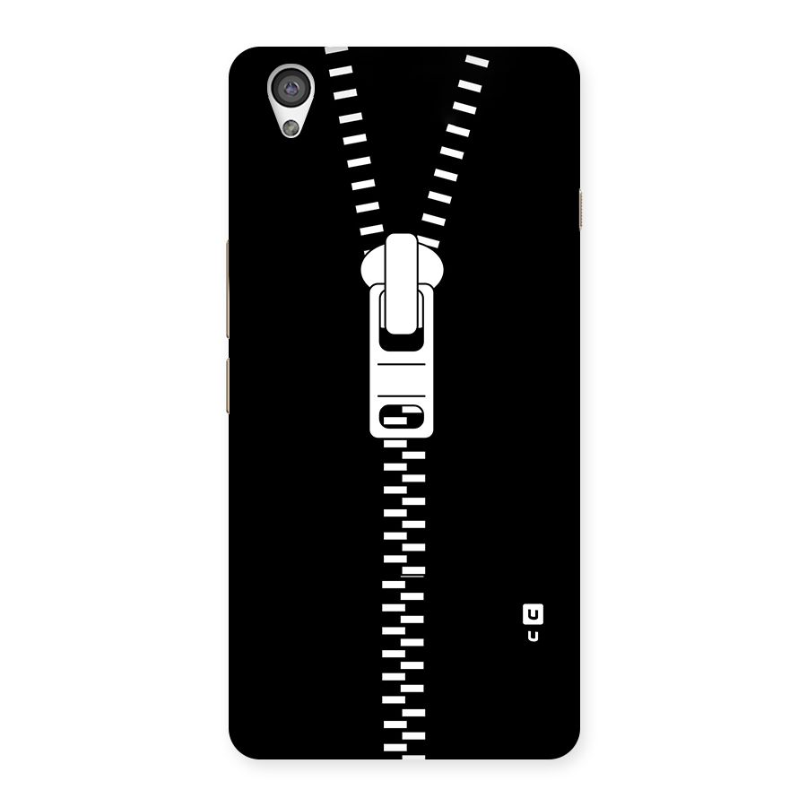 Black Zipper Back Case for OnePlus X