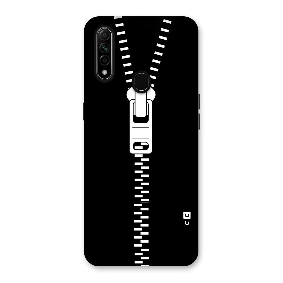 Black Zipper Back Case for Oppo A31