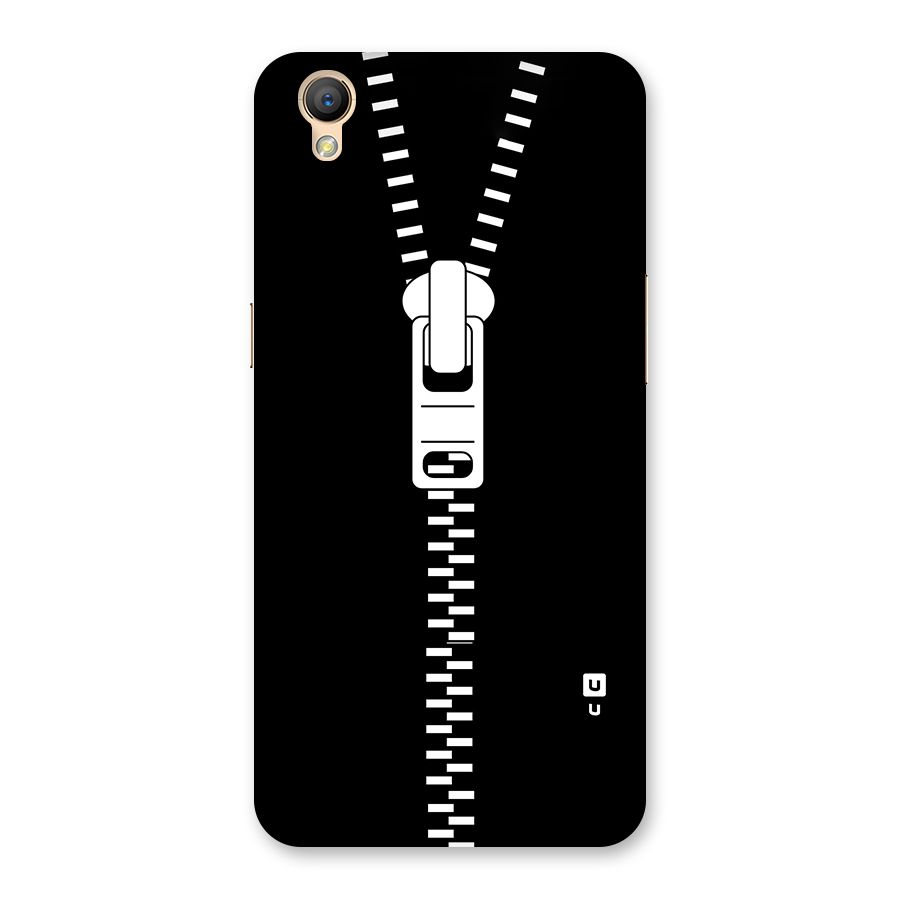 Black Zipper Back Case for Oppo A37