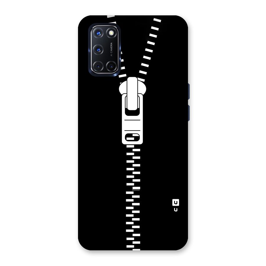 Black Zipper Back Case for Oppo A52