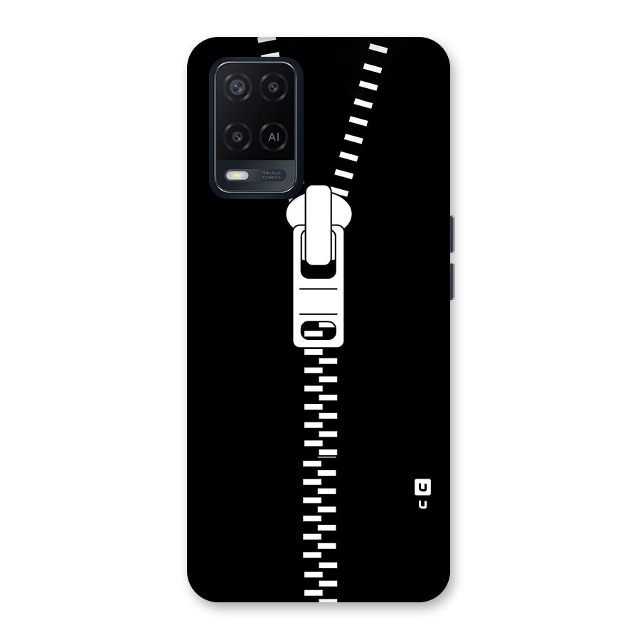 Black Zipper Back Case for Oppo A54