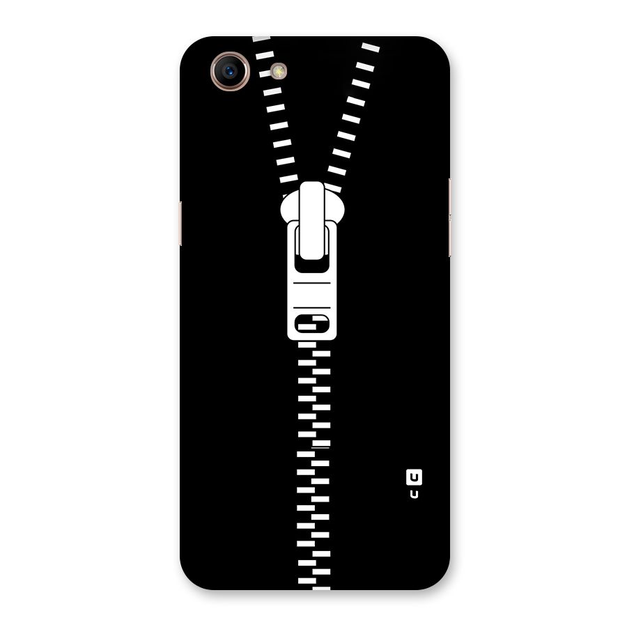 Black Zipper Back Case for Oppo A83 (2018)