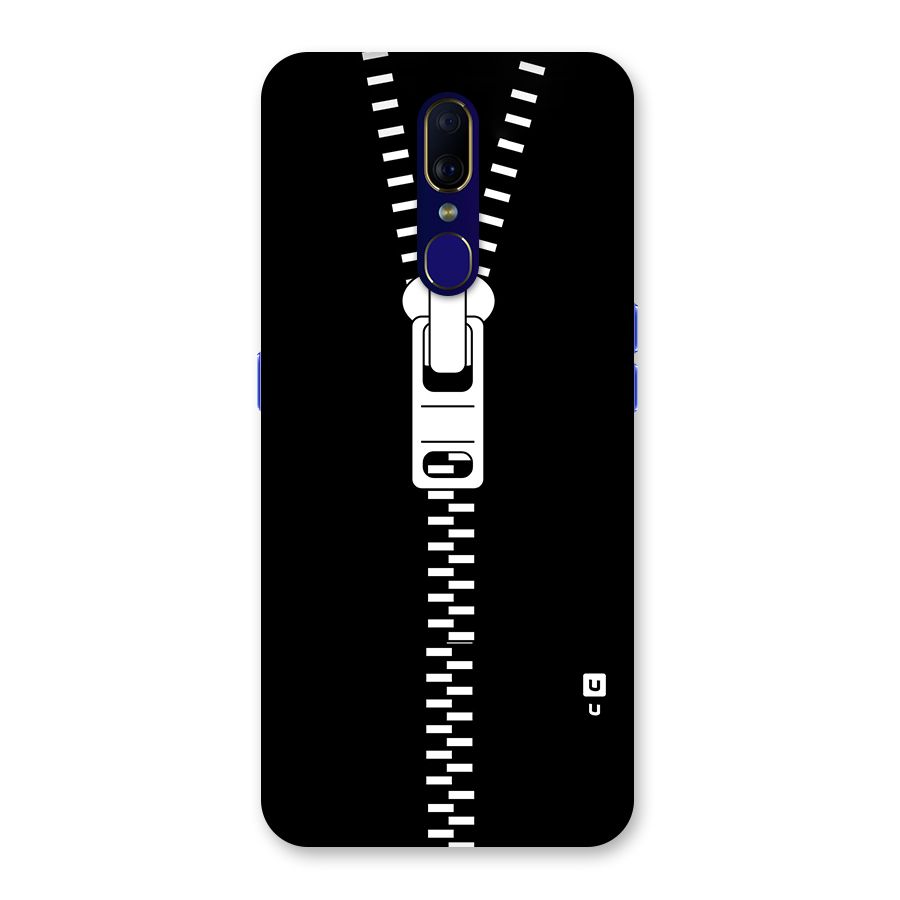 Black Zipper Back Case for Oppo A9