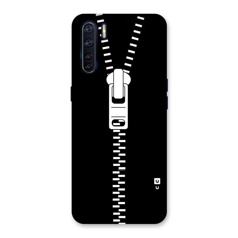 Black Zipper Back Case for Oppo F15