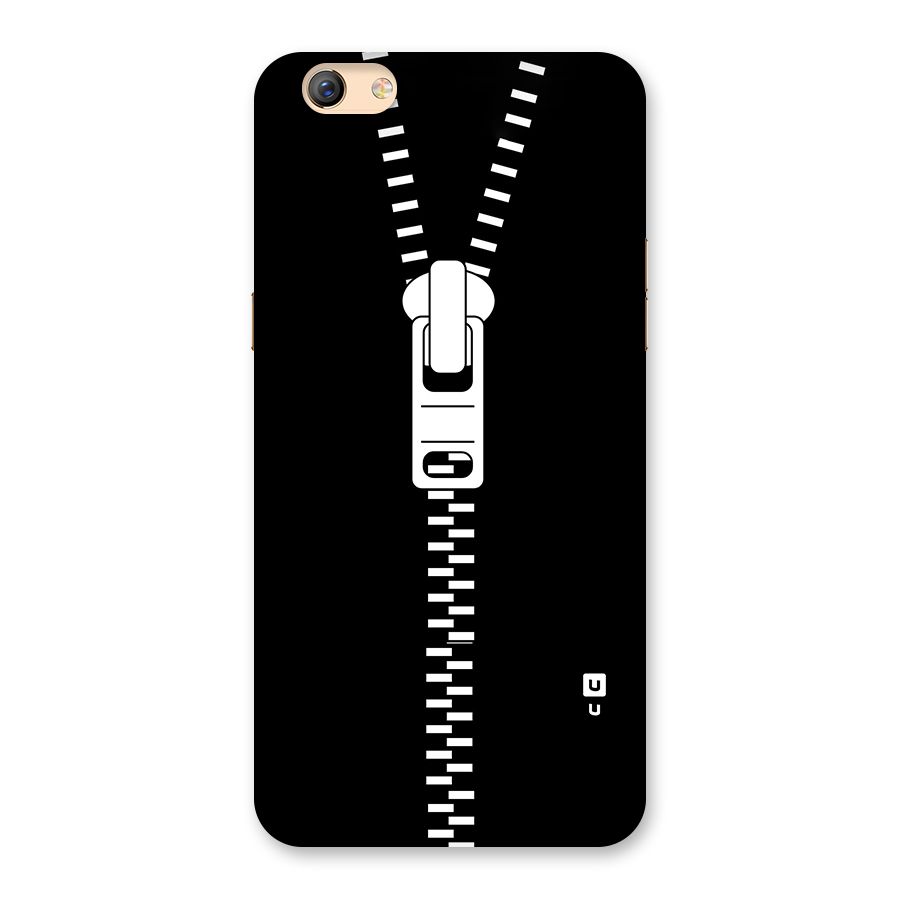 Black Zipper Back Case for Oppo F3 Plus