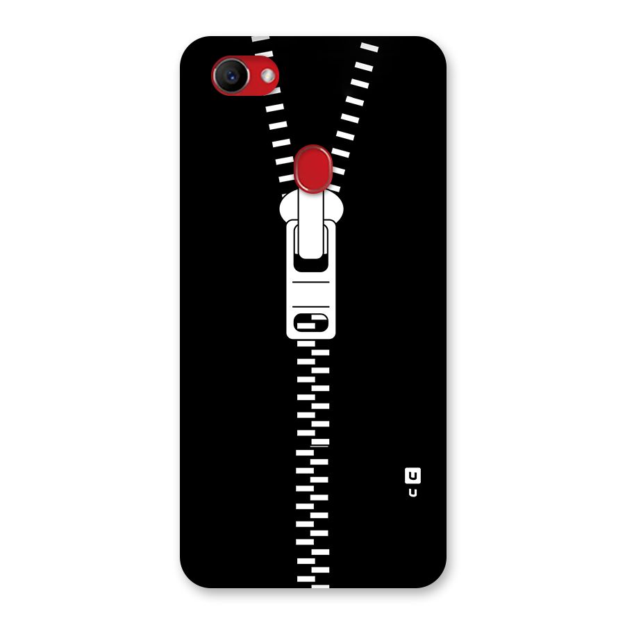 Black Zipper Back Case for Oppo F7
