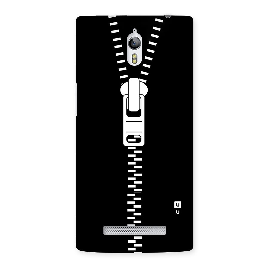 Black Zipper Back Case for Oppo Find 7