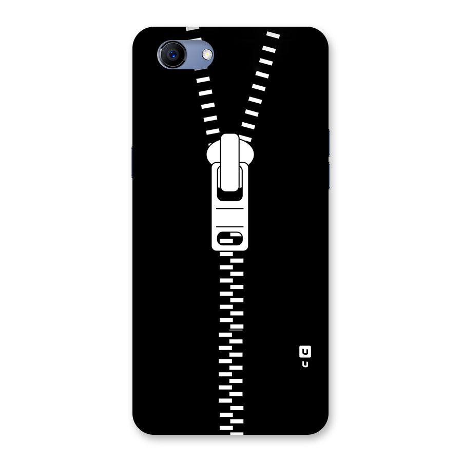 Black Zipper Back Case for Oppo Realme 1