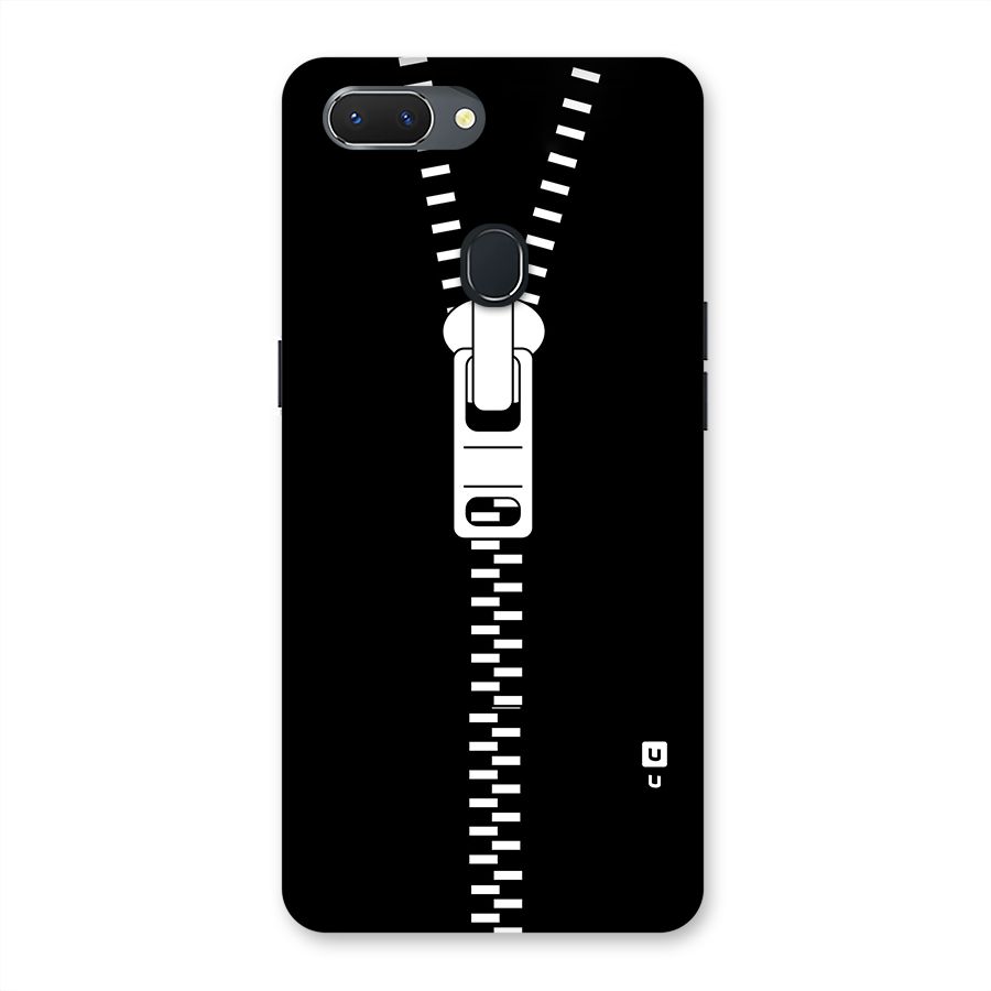 Black Zipper Back Case for Oppo Realme 2